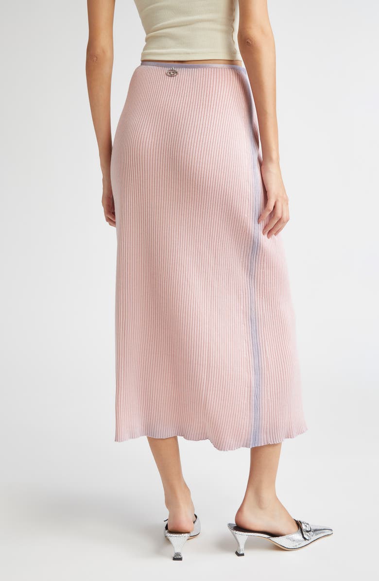 DIESEL<sup>®</sup> Ombré Rib Knit Wrap Skirt, Alternate, color, Pink