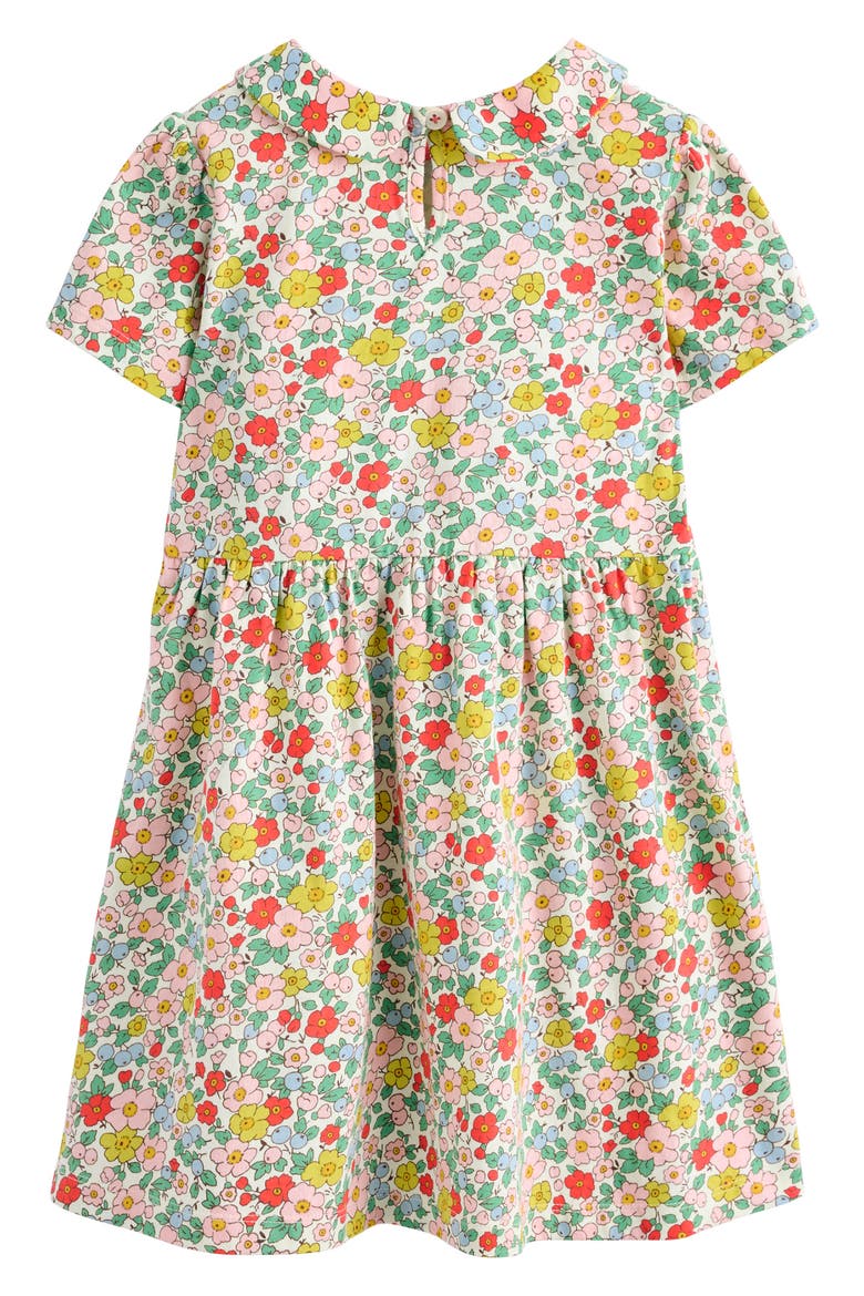 Kids' Floral Cotton Jersey Dress, Alternate, color, VANILLA APPLE BLOSSOM FLORAL