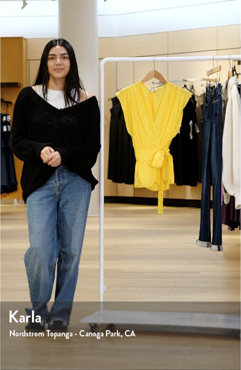 Ashlele Tie Waist Wrap Top, sales video thumbnail