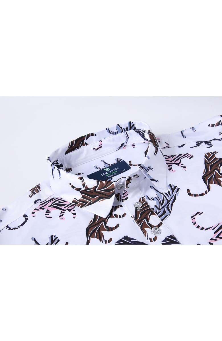 TOM BAINE Patterned Slim Fit Performance Golf Polo, Alternate, color,