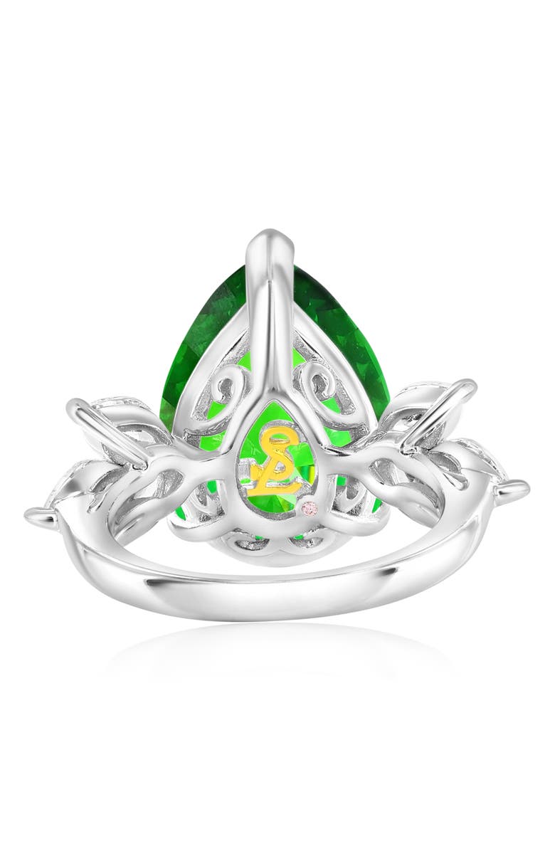 SUZY LEVIAN Gala Pear Cut Cubic Zirconia Ring, Alternate, color, Green