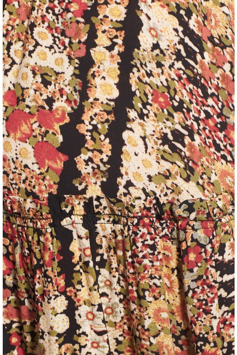'Valerie' Floral Blouson Maxi Dress, Alternate, color, BLACK COMBO