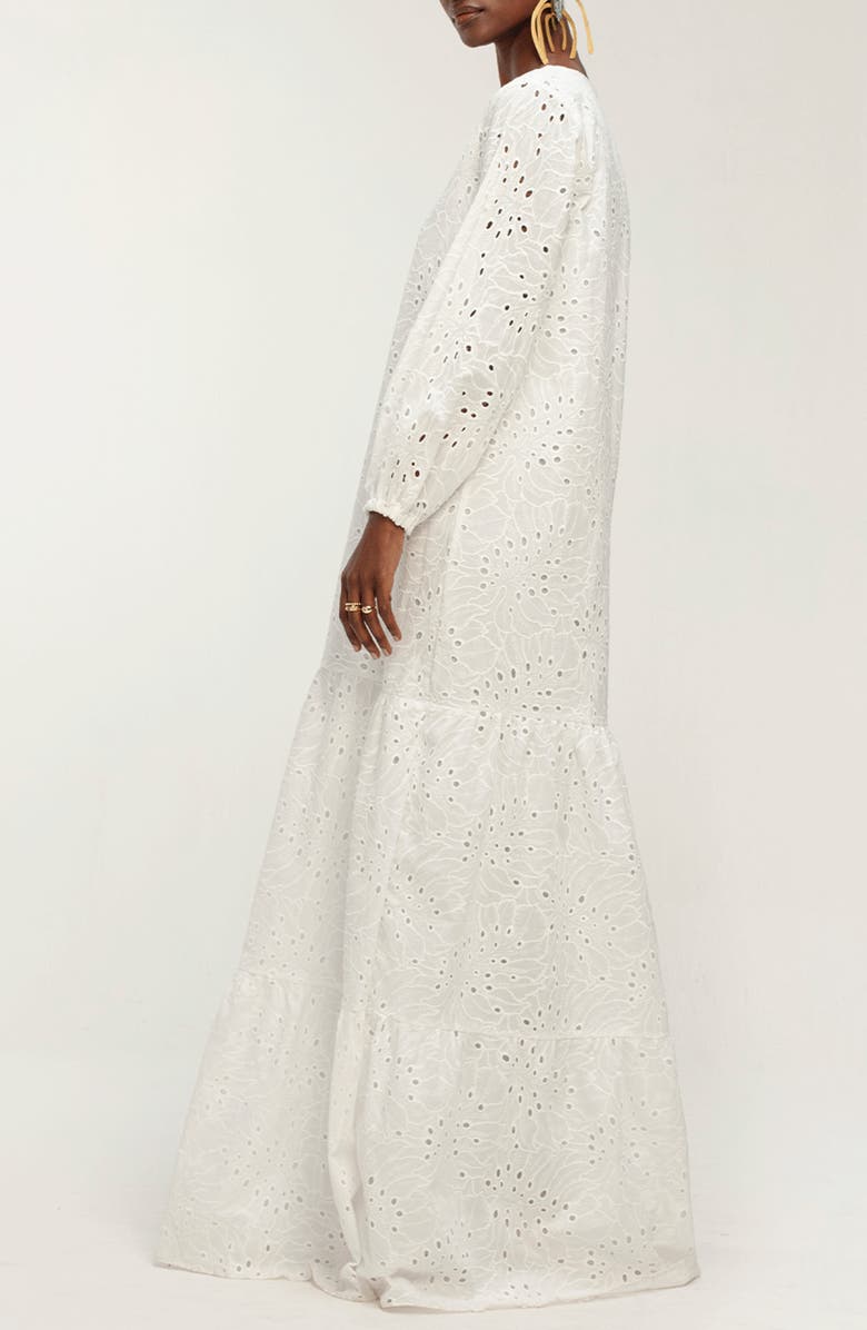 DIARRABLU Penda Floral Long Sleeve Eyelet Dress, Alternate, color,