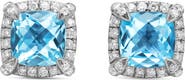 David Yurman Petite Chatelaine® Pavé Bezel Stud Earrings with Semiprecious Stone and Diamonds