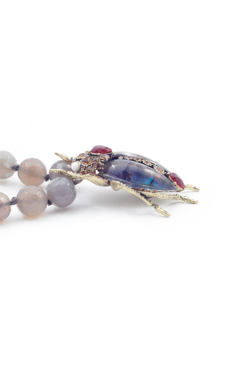 Bill Skinner Studio Bejewelled Beetle Statement Necklace, Alternate, color, Beetle