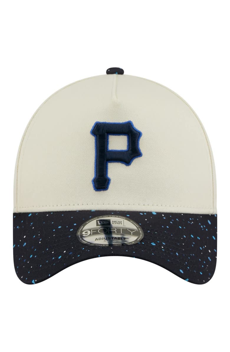 New Era Men's New Era Cream Pittsburgh Pirates Speckle A-Frame 9FORTY Adjustable Hat, Alternate, color, Cream