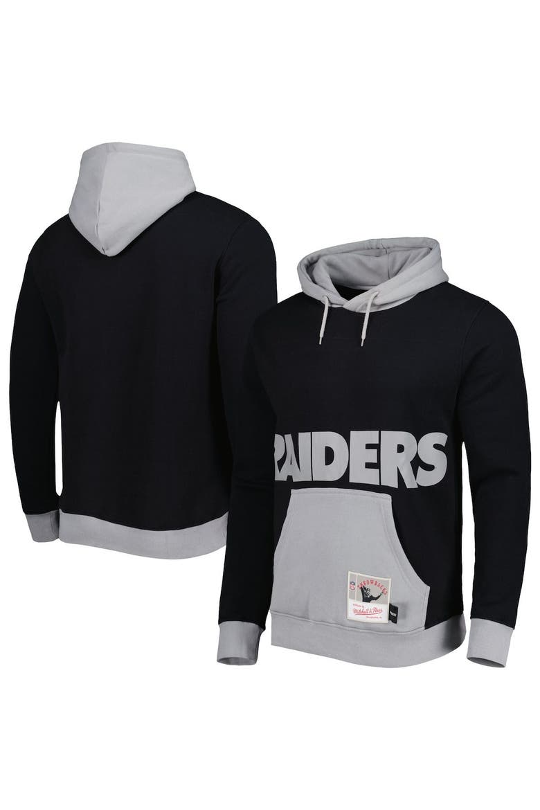 Men's Mitchell & Ness Black Las Vegas Raiders Big Face 5.0 Pullover Hoodie, Main, color, Black