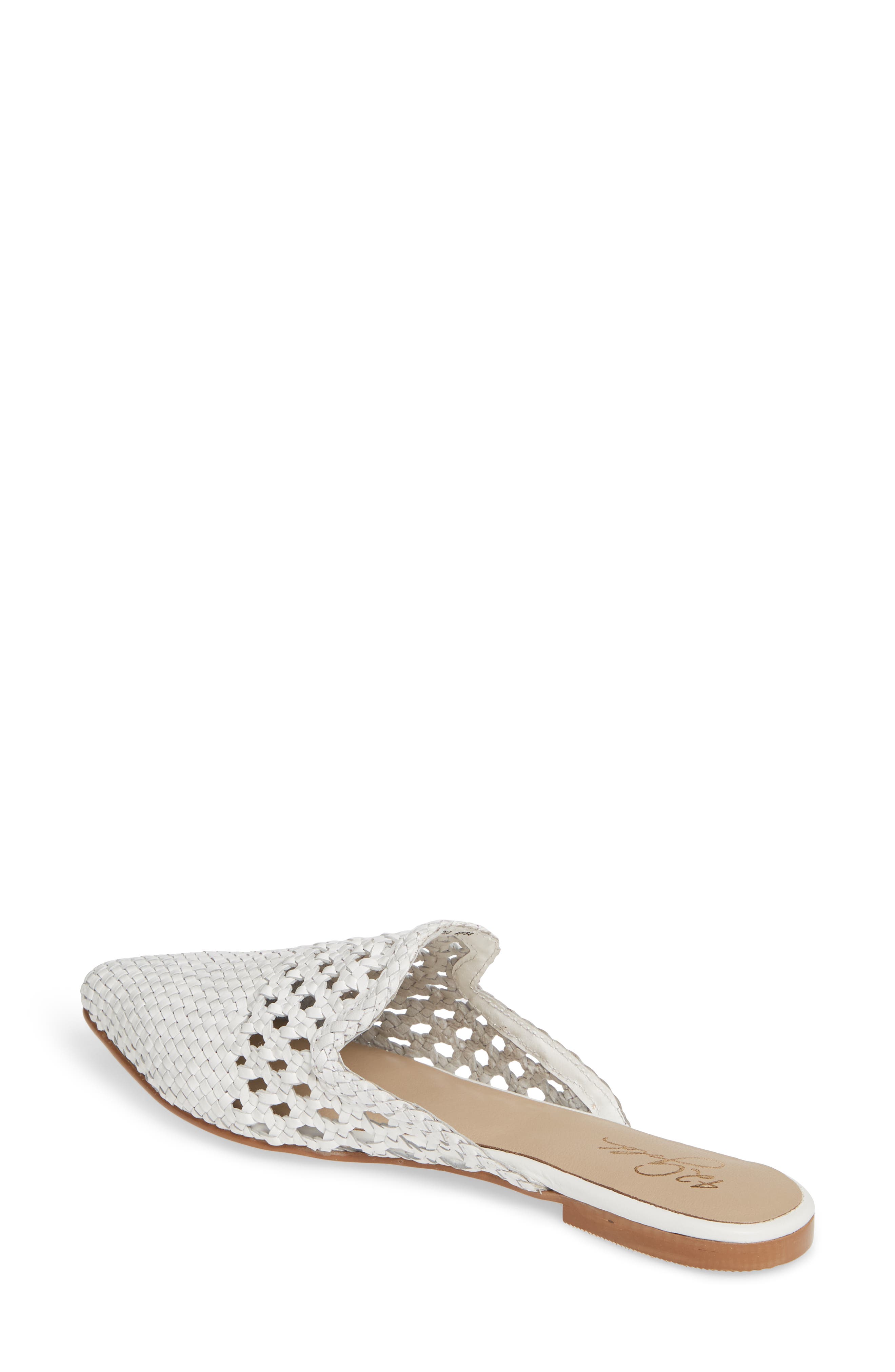 Corra Woven Loafer Mule, Alternate, color, WHITE LEATHER