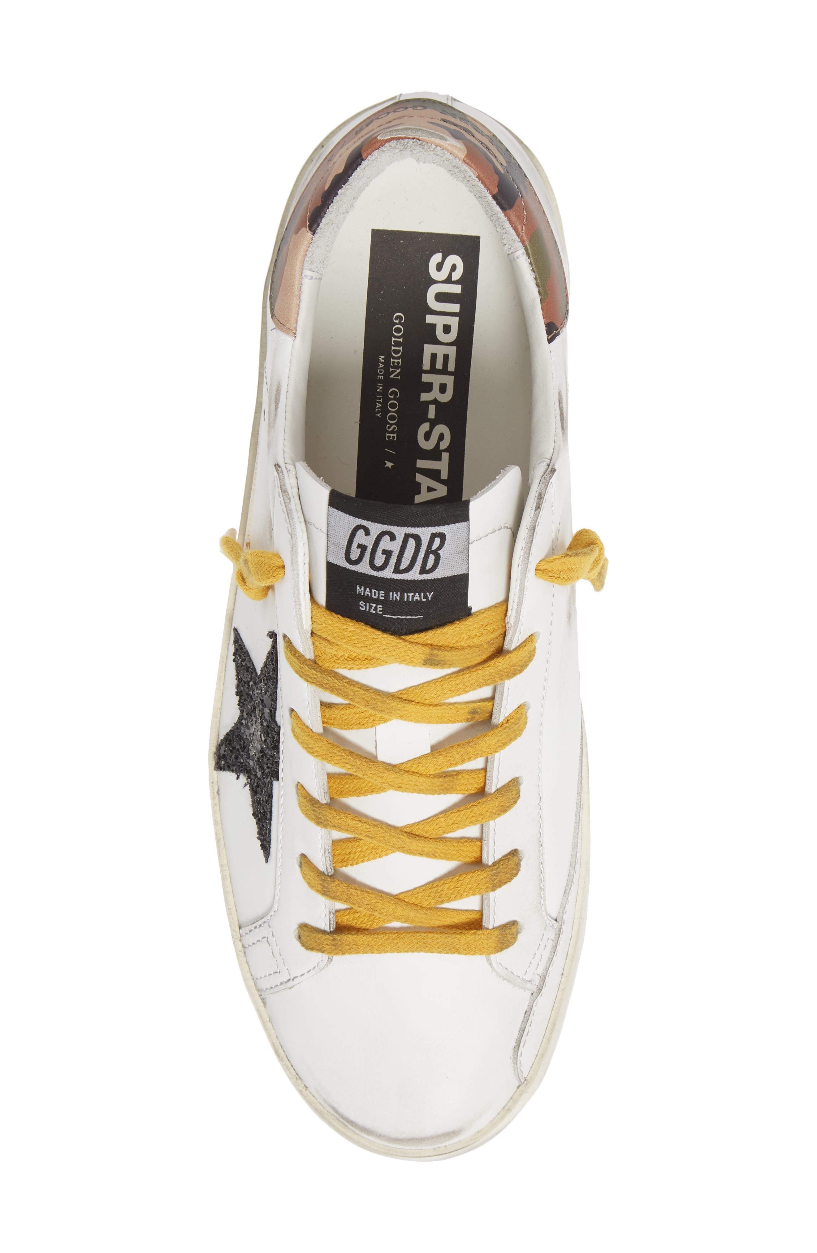 Super-Star Low Top Sneaker (Nordstrom Exclusive), Alternate, color, WHITE/ BLACK/ GREEN