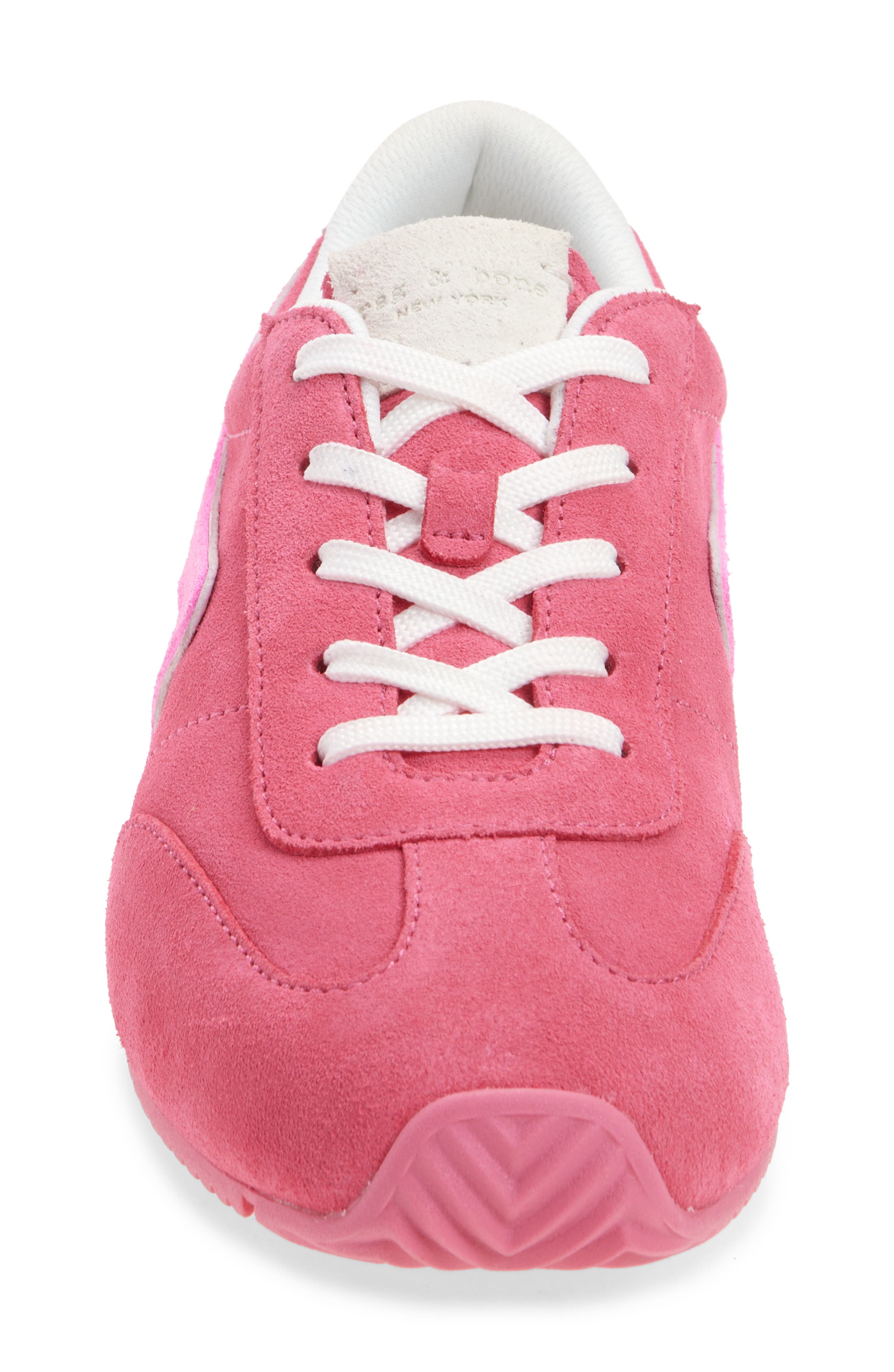 rag & bone Retro Runner Slim Ultra Sneaker, Alternate, color, Hot Pink Suede