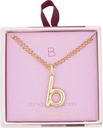 Leith Lowercase Initial Bubble Pendant Necklace