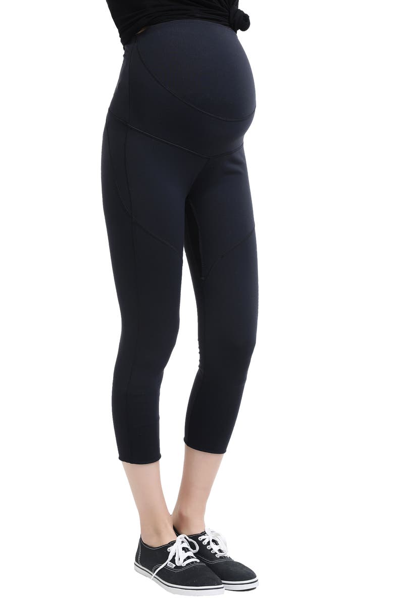 Kimi and Kai Elle High Performance Cropped Maternity Leggings, Alternate, color,