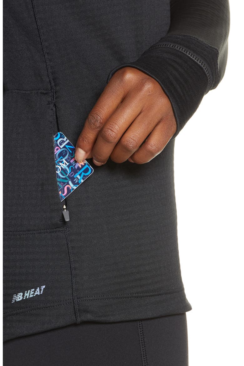 Impact Run Grid Hoodie, Alternate, color, BLACK