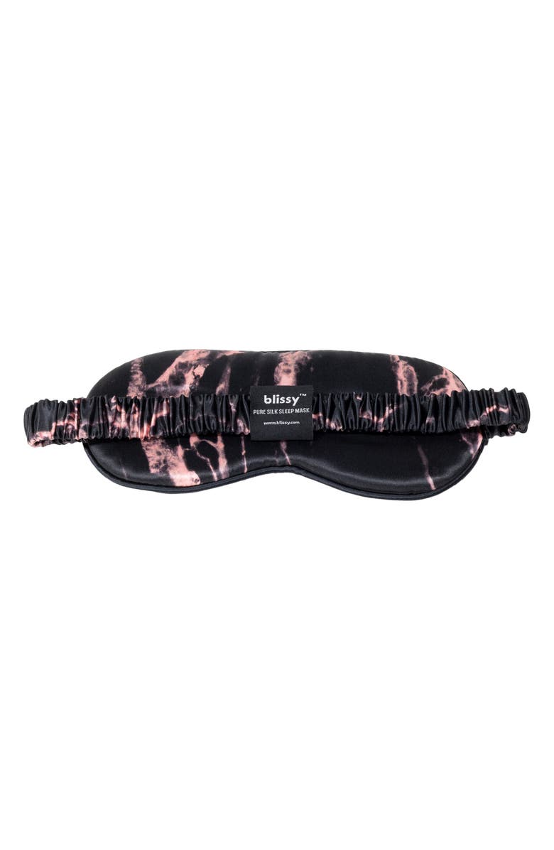 BLISSY Silk Sleep Mask, Alternate, color, Rose Black Marble