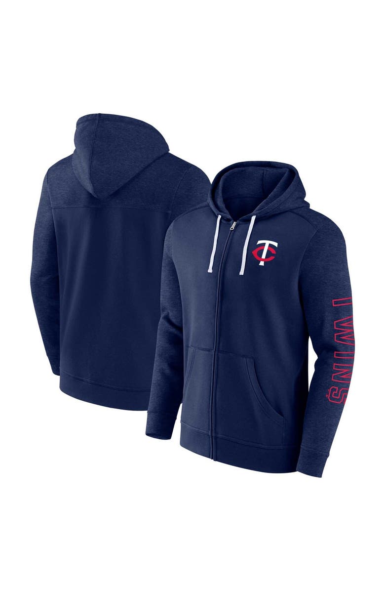 FANATICS Men's Fanatics Branded Navy Minnesota Twins Offensive Line Up Lightweight Full-Zip Hoodie, Alternate, color, Navy