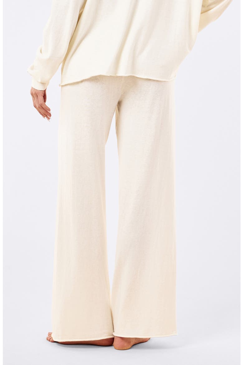 Cotton and Cashmere Knit Lounge Pants, Alternate, color, SOFT CREAM