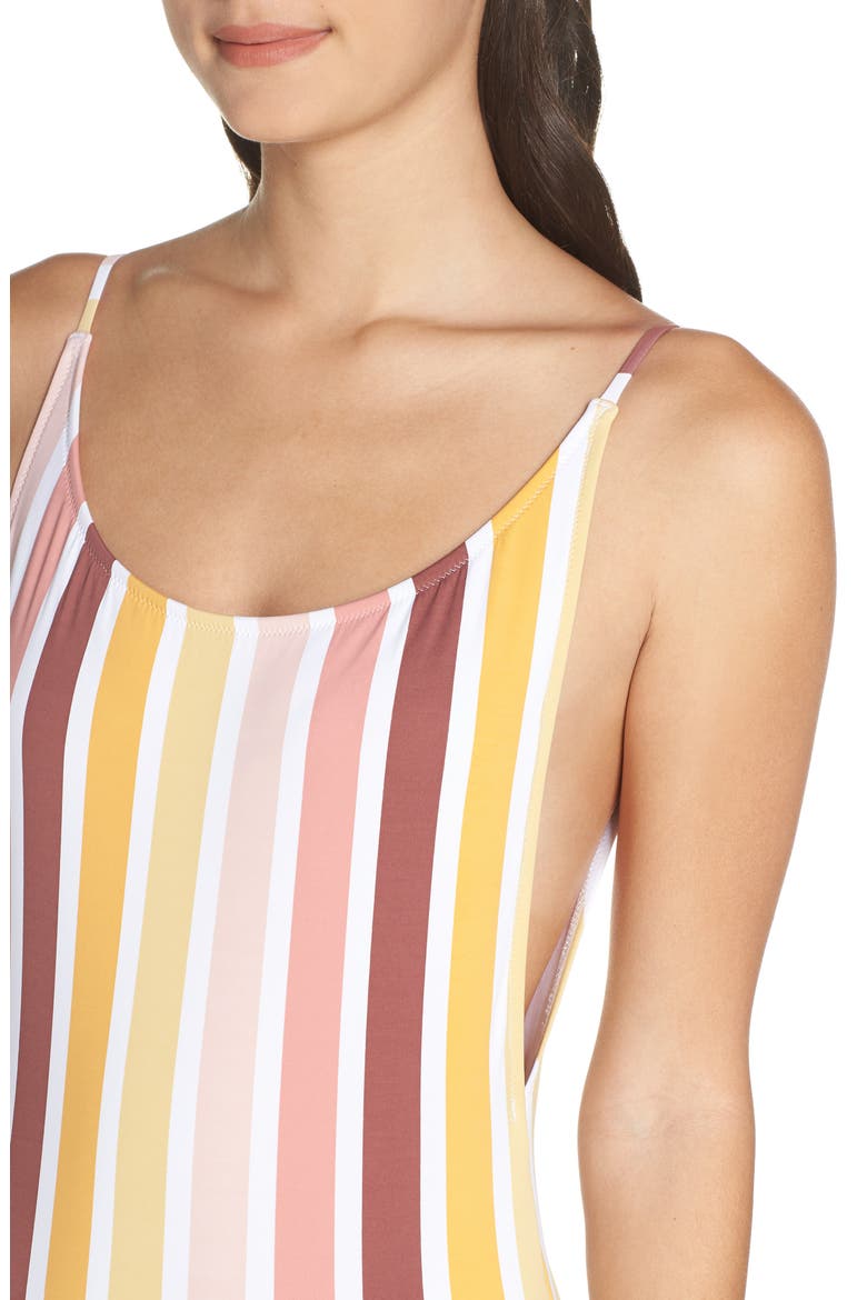 Zimbabwe One-Piece Swimsuit, Alternate, color, SUNSET