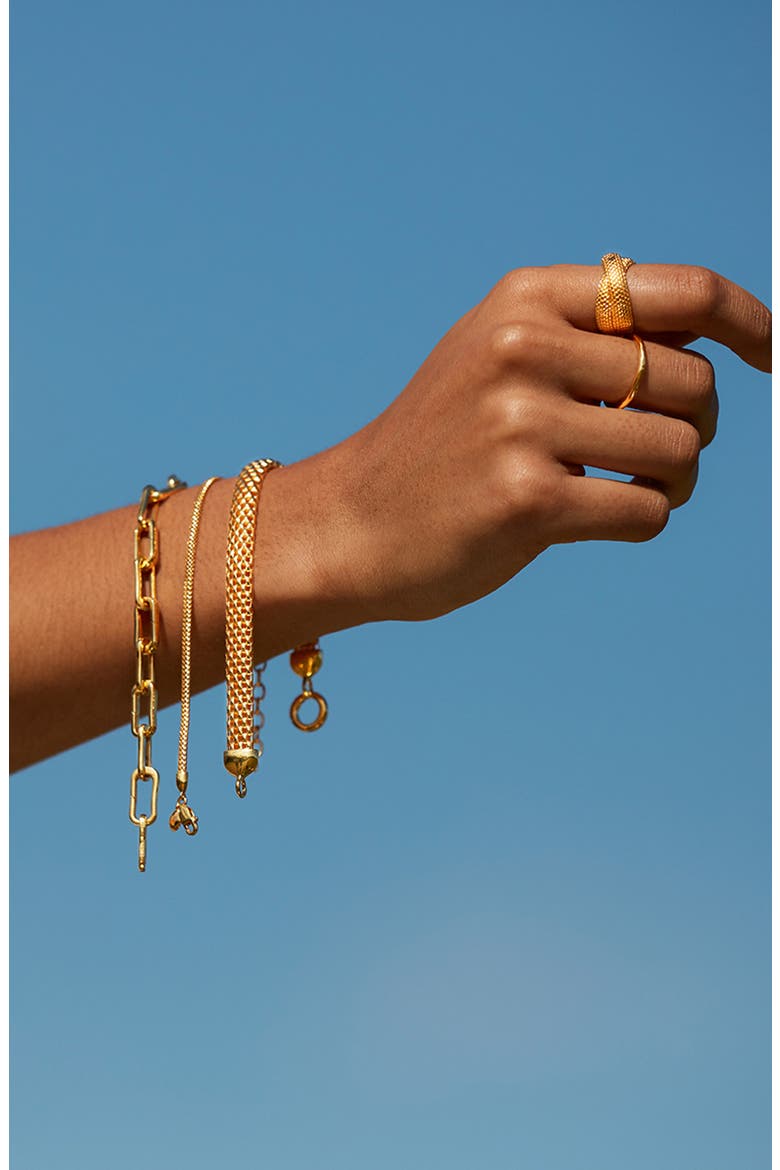 Heirloom Woven Fine Chain Bracelet, Alternate, color, YELLOW GOLD