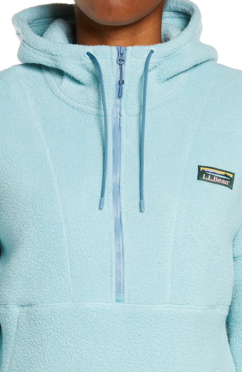 L.L.Bean Women's Katahdin Half Zip Fleece Hoodie, Alternate, color, 