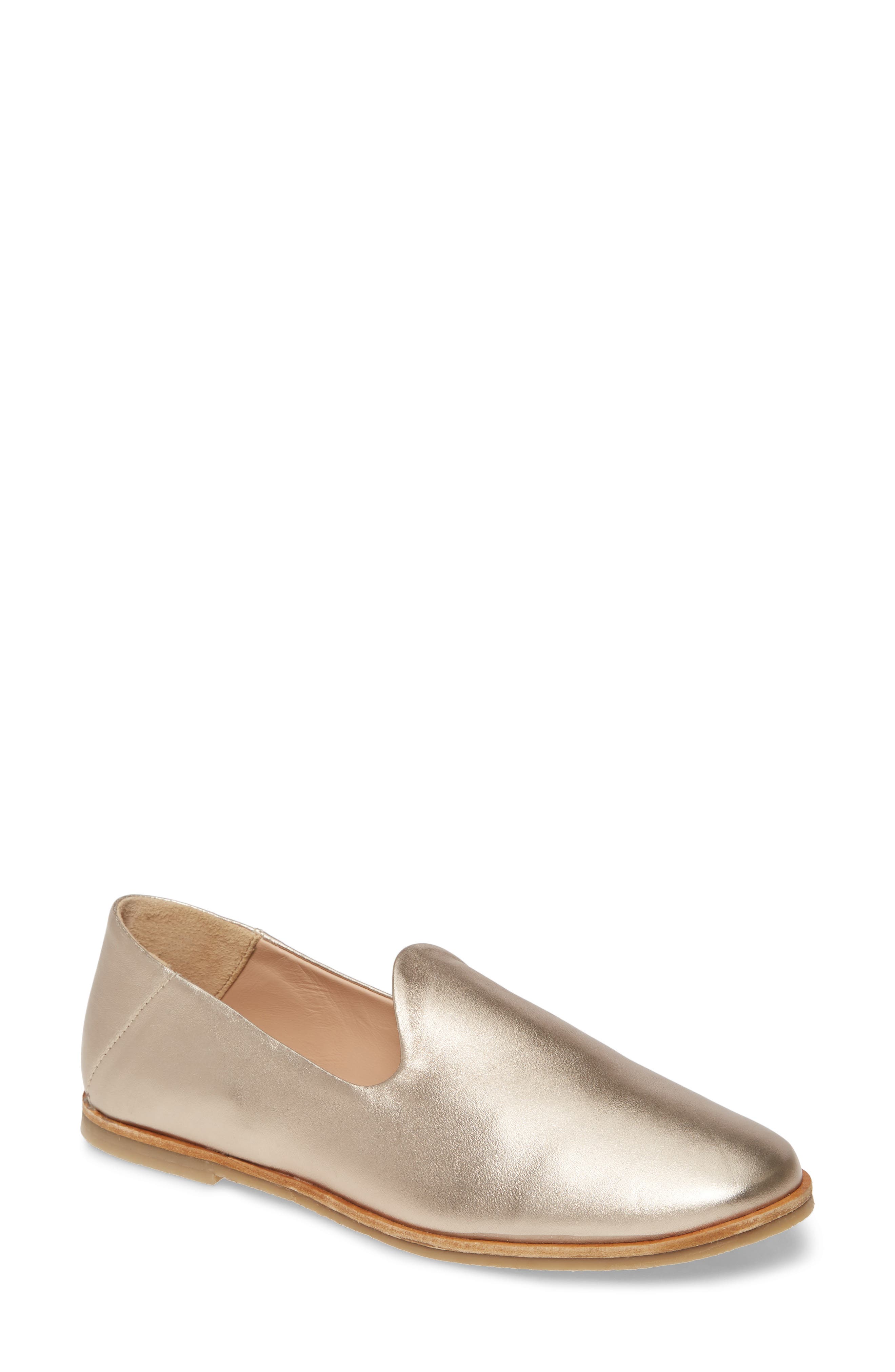 Blend In Loafer, Main, color, METALLIC SILVER LEATHER