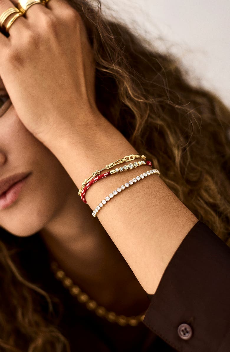 BaubleBar Rowan Layered Bracelet, Alternate, color, Red