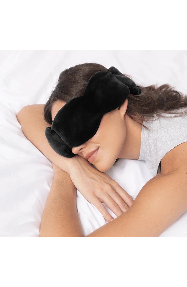 NODPOD Silk & Velvet Weighted Sleep Mask, Alternate, color, Noir