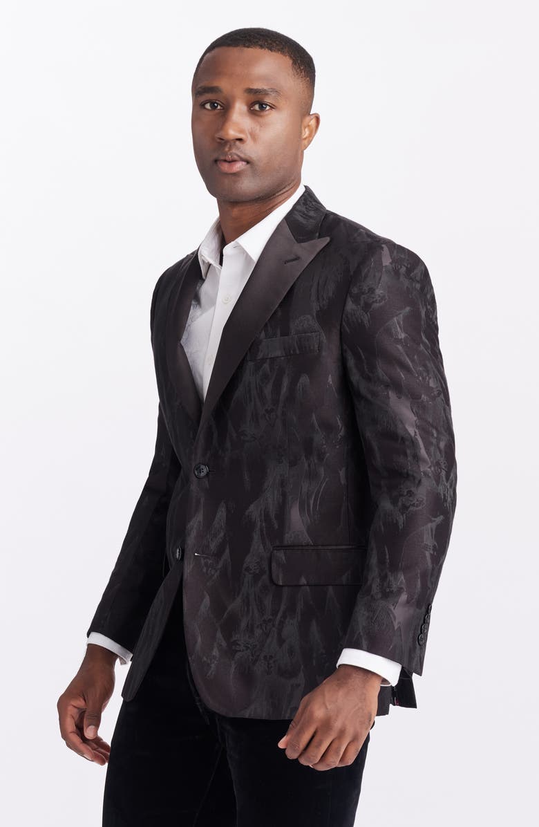 Robert Graham Dryden Print Sport Coat, Alternate, color, Black