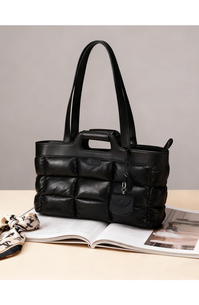 OLD TREND Toti Genuine Leather Mini Structured Charm, Alternate, color, Black