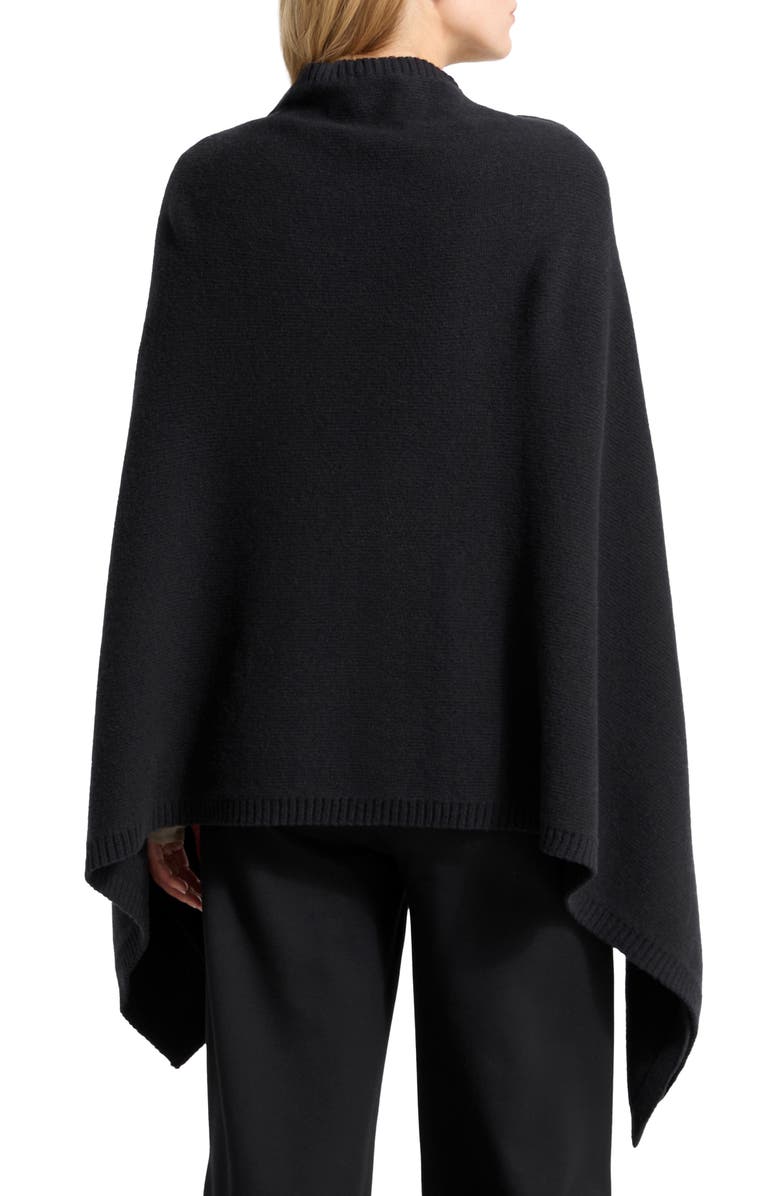 Marcella Mika Merino Wool Knit Cape, Alternate, color, Black