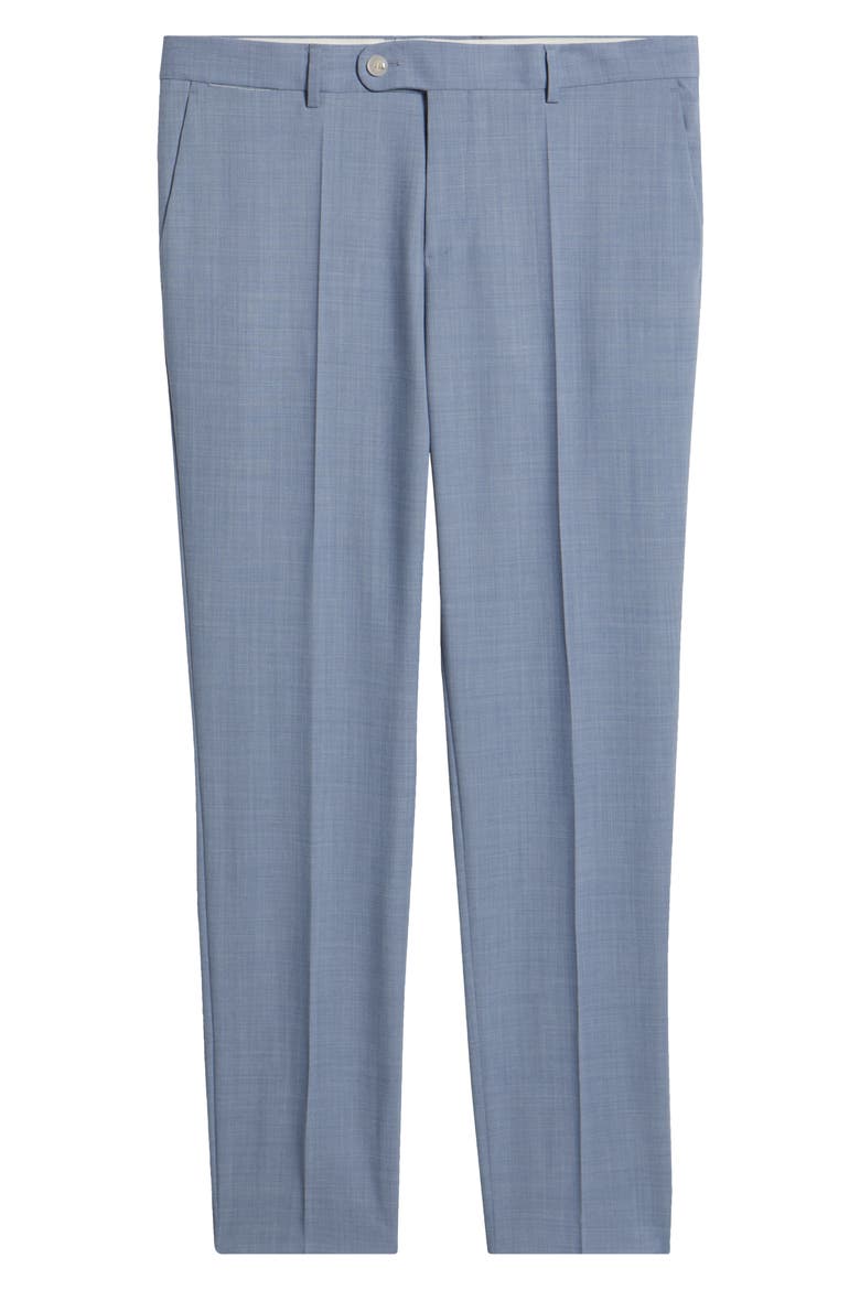 Genius Slim Fit Flat Front Stretch Dress Pants, Alternate, color, OPEN BLUE