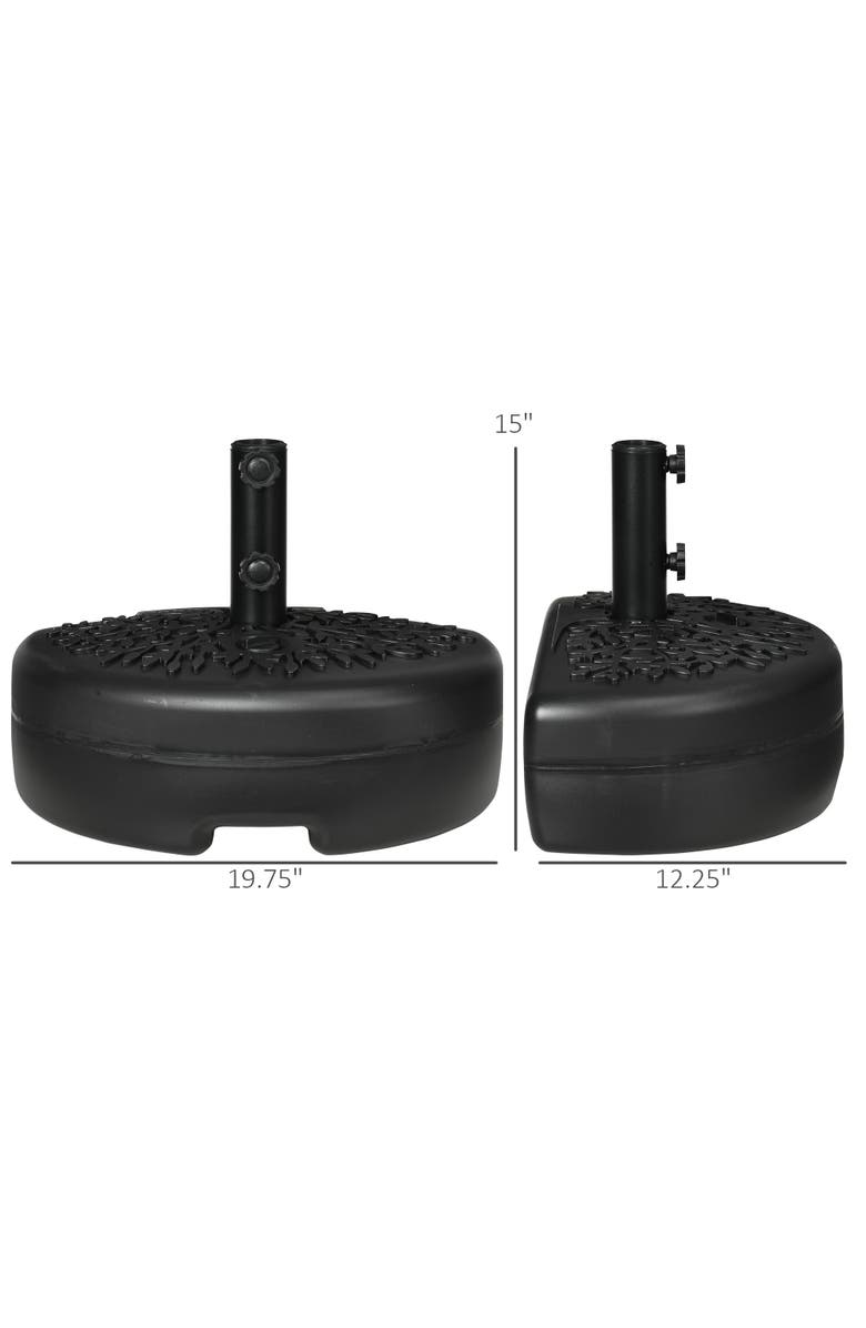 Outsunny Patio Umbrella Base, Alternate, color, Black