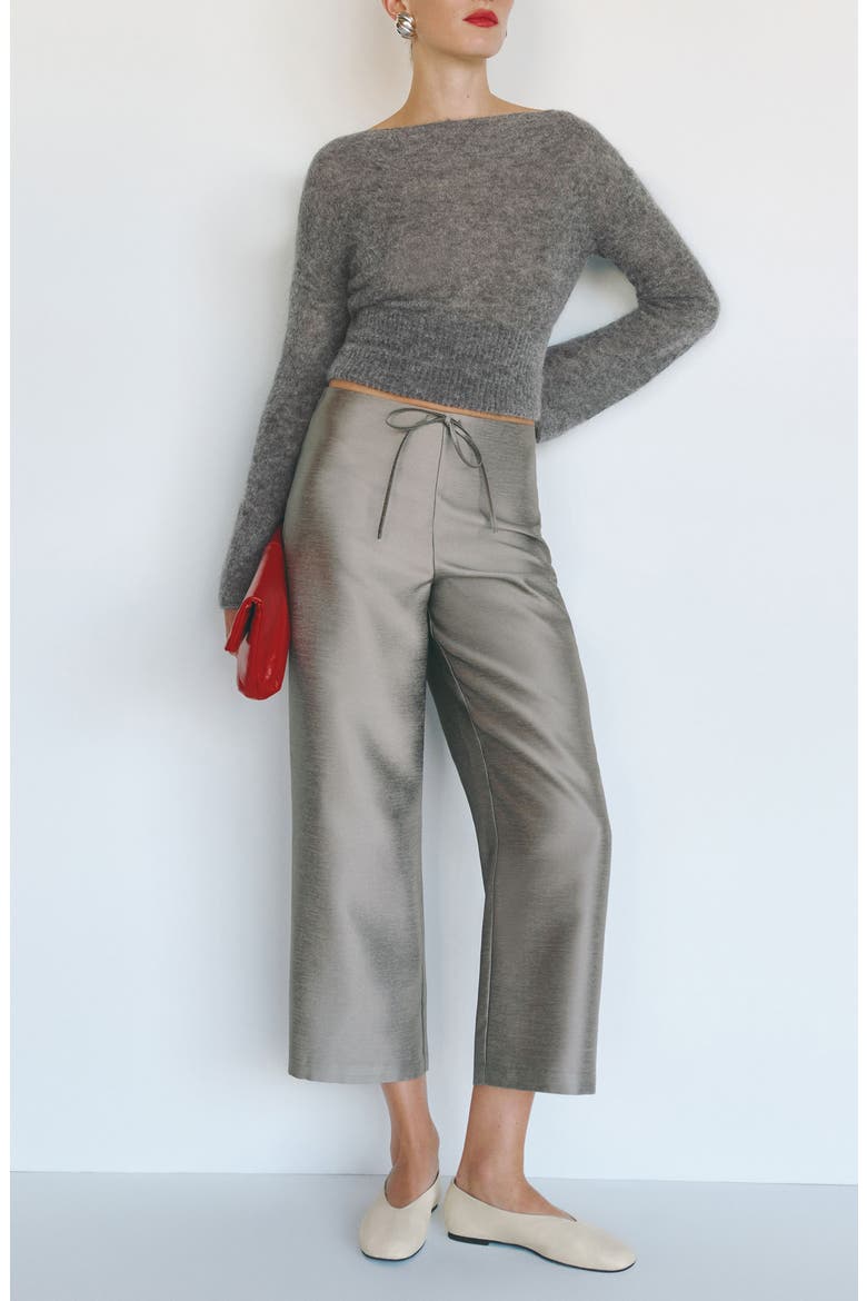 Olina Drawstring Crop Pants, Alternate, color, MERCURY