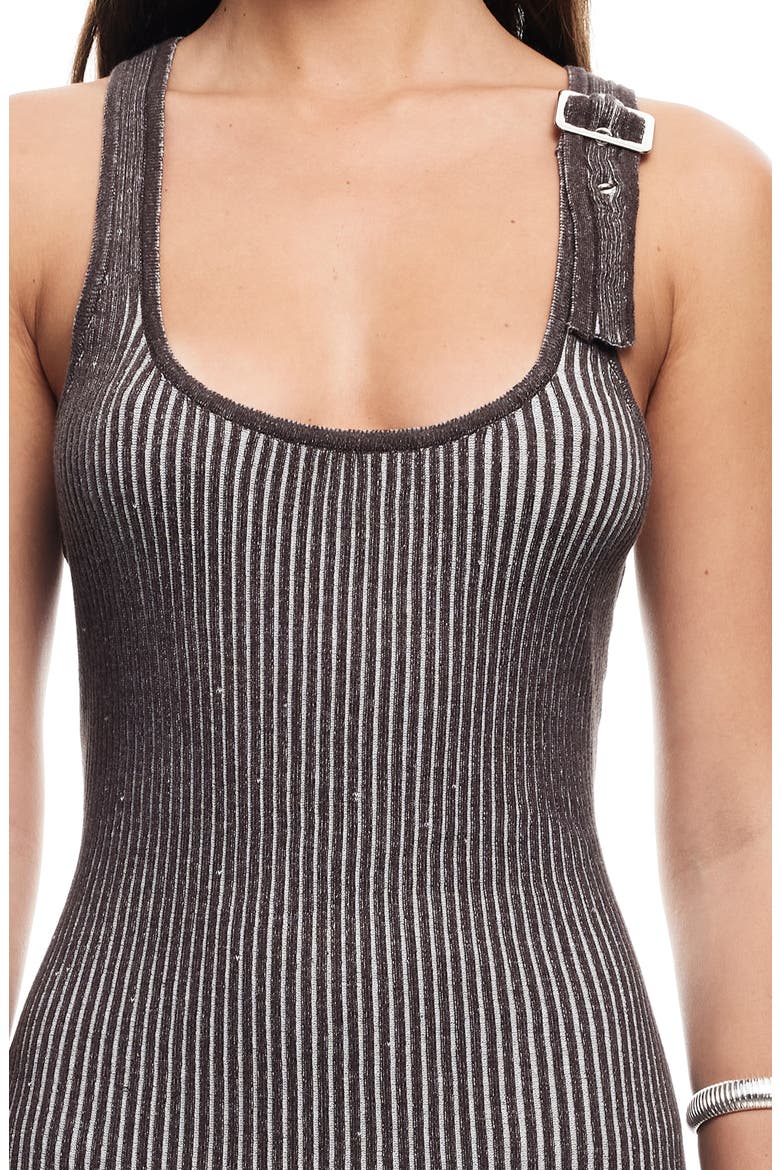 Rebirth Stripe Cotton Maxi Dress, Alternate, color, CHOCOLATE