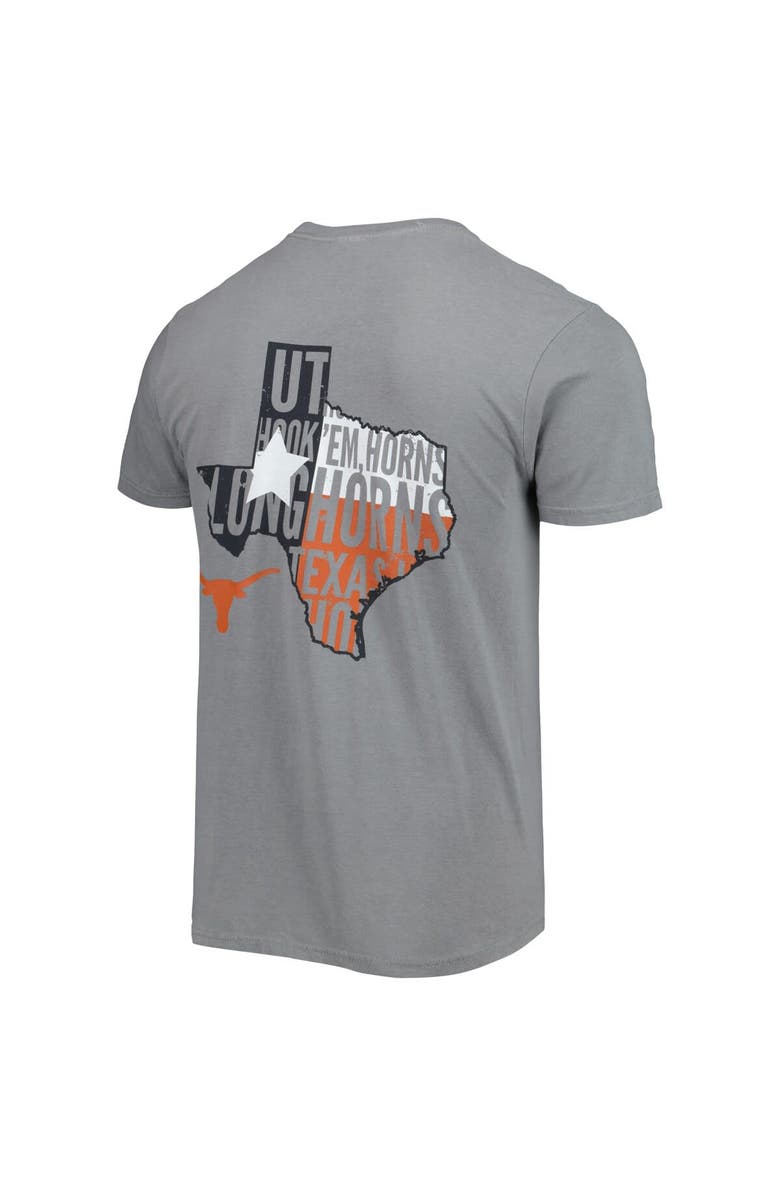 IMAGE ONE Men's Gray Texas Longhorns Hyperlocal State T-Shirt, Alternate, color, Gray