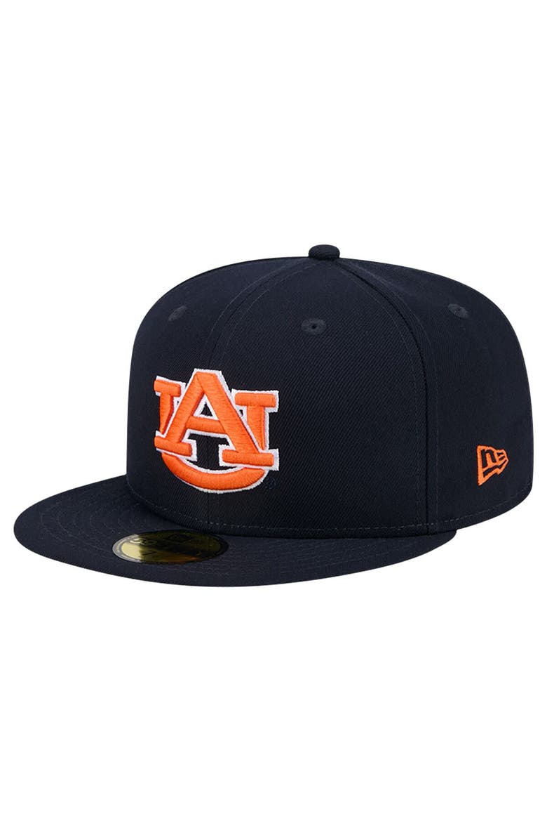 New Era Men's New Era Navy  Auburn Tigers Throwback 59FIFTY Fitted Hat, Alternate, color, Navy