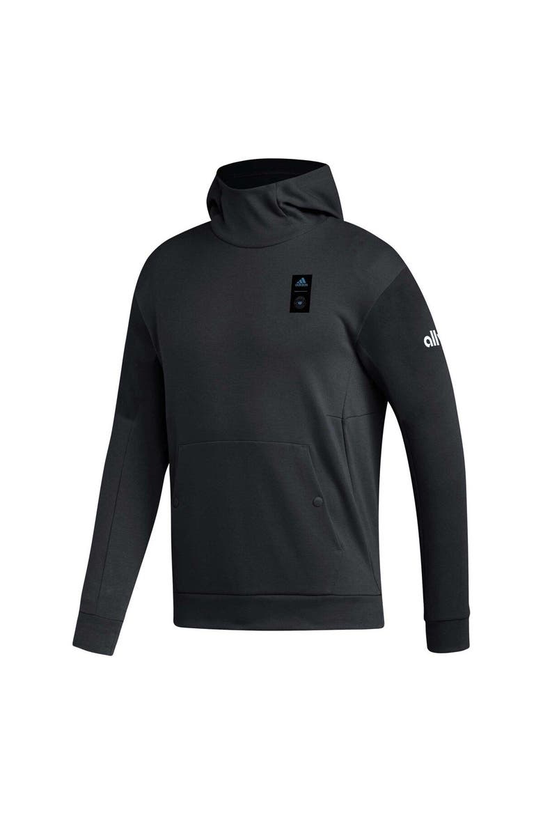 Men's adidas Black Charlotte FC 2023 Player Travel Pullover Hoodie, Alternate, color, Black