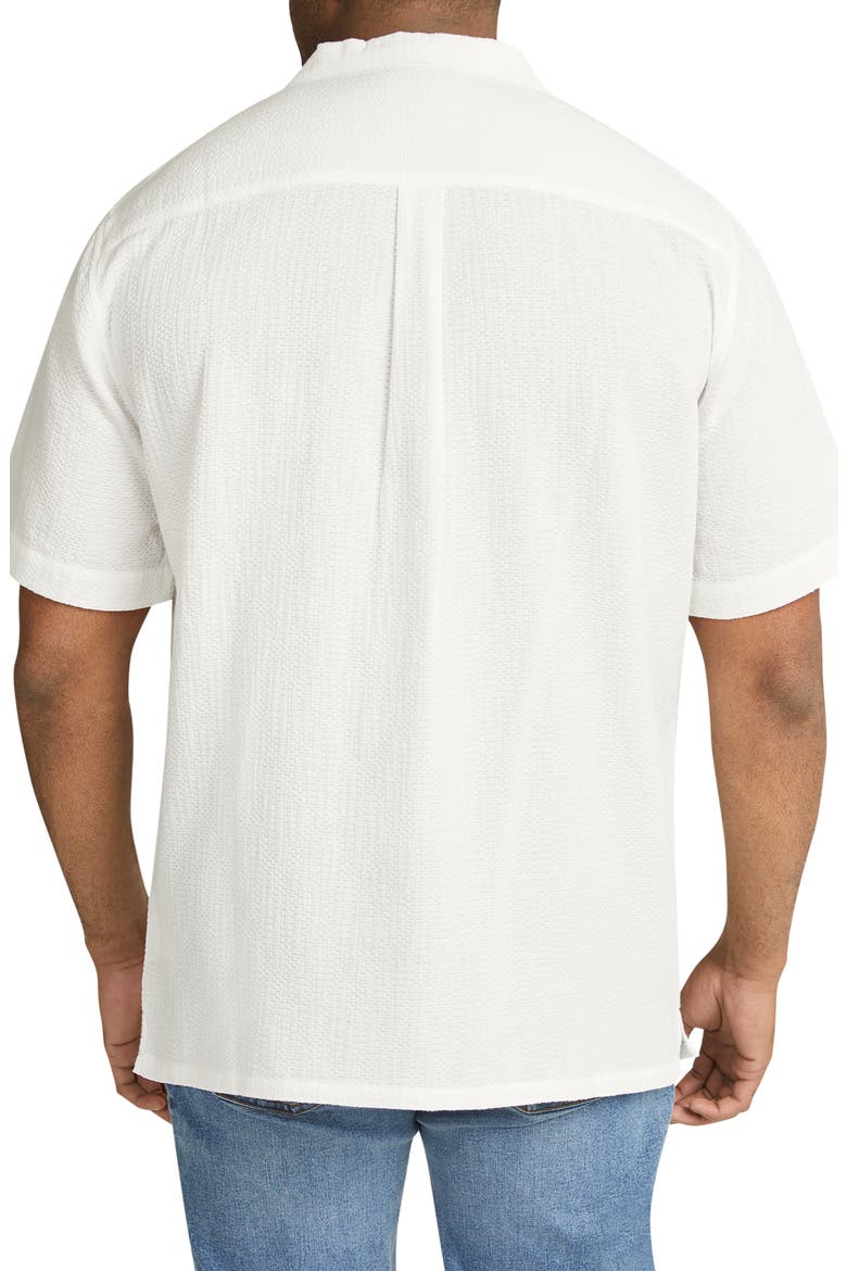 Griffen Relaxed Fit Textured Cotton Camp Shirt, Alternate, color, WHITE
