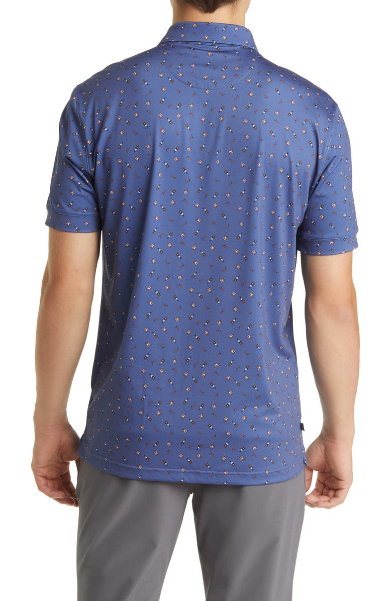 Mizzen+Main Men's Versa Whiskey & Cigar Print Performance Golf Polo, Alternate, color, 