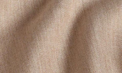 David Donahue Regular Fit Herringbone Sport Shirt In Dune