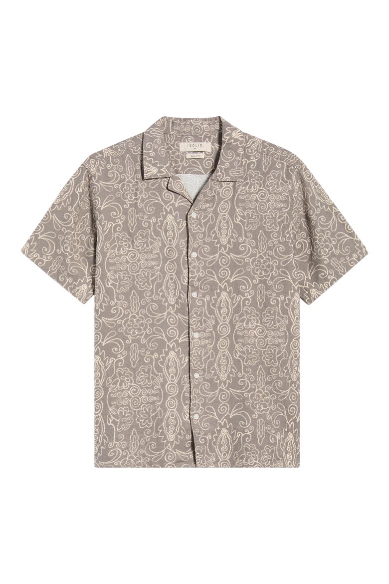 Utkolt Floral Camp Shirt, Alternate, color, DRIFTWOOD