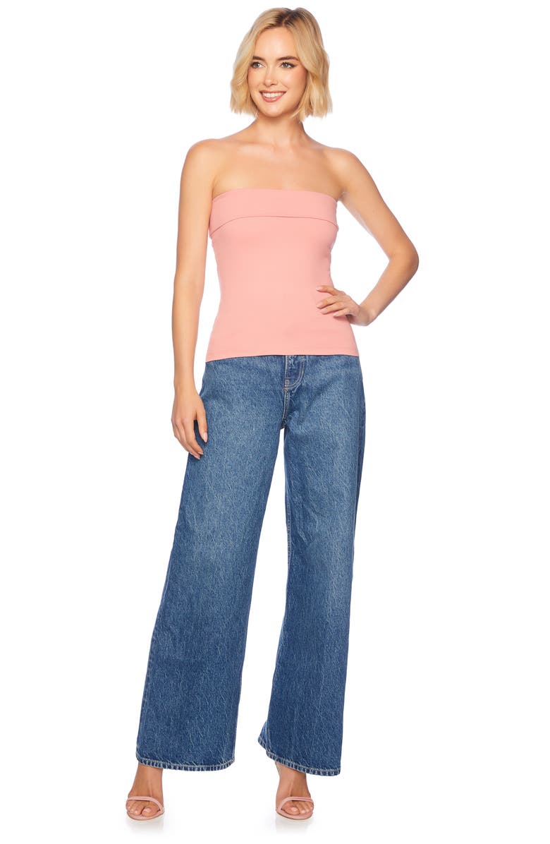 Susana Monaco Foldover Tube Top, Alternate, color, Hamptons