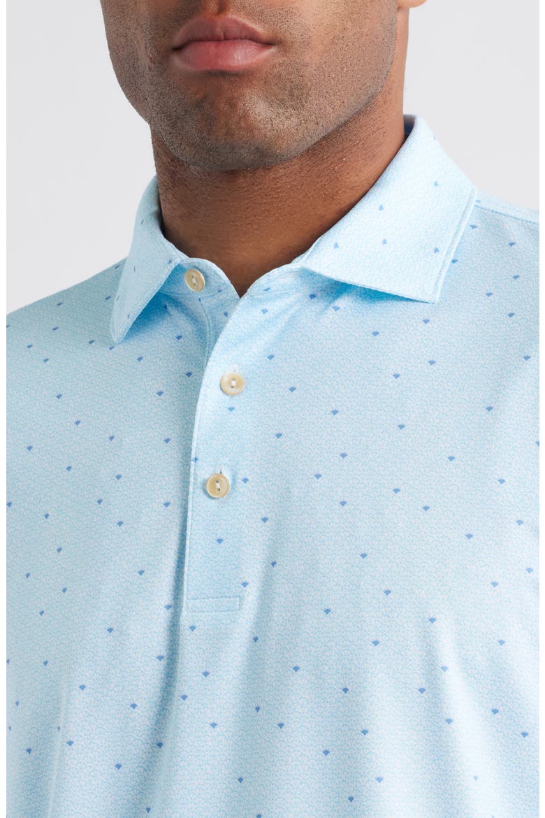 Tequila Sunrise Performance Jersey Polo, Alternate, color, BLUE/WHITE
