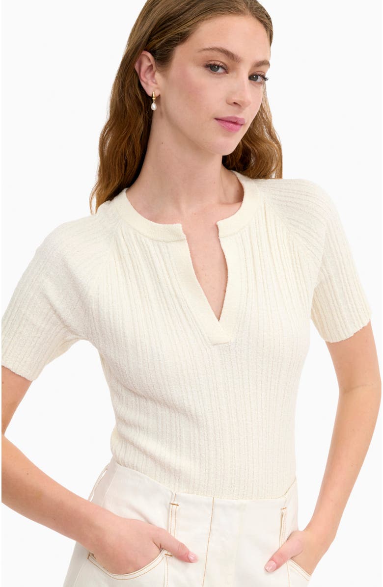 Rebecca Taylor Boucle Knit Sweater, Alternate, color, Ivory