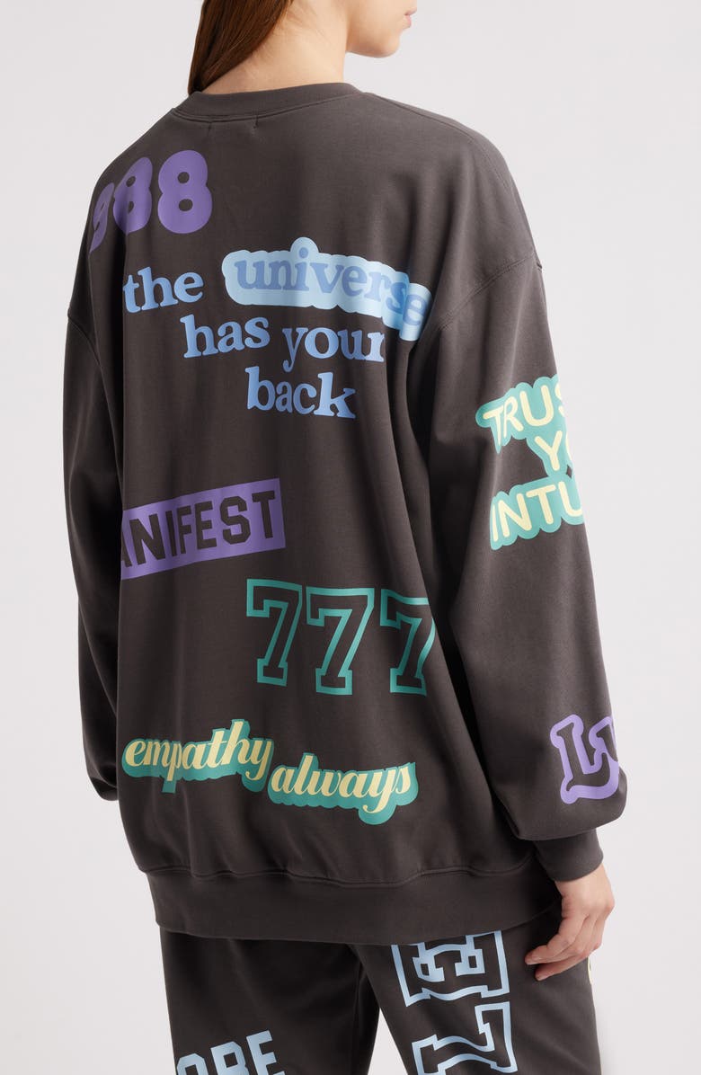 THE MAYFAIR GROUP Affirmations French Terry Graphic Sweatshirt, Alternate, color,