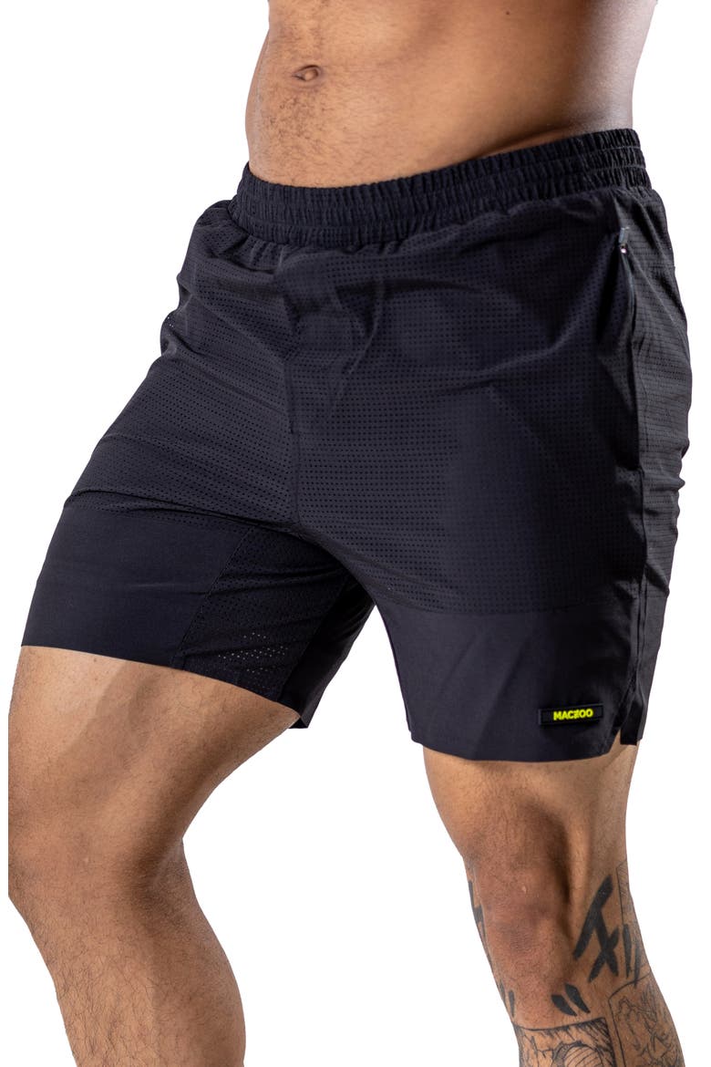 Perforated Training Shorts, Alternate, color, BLACK