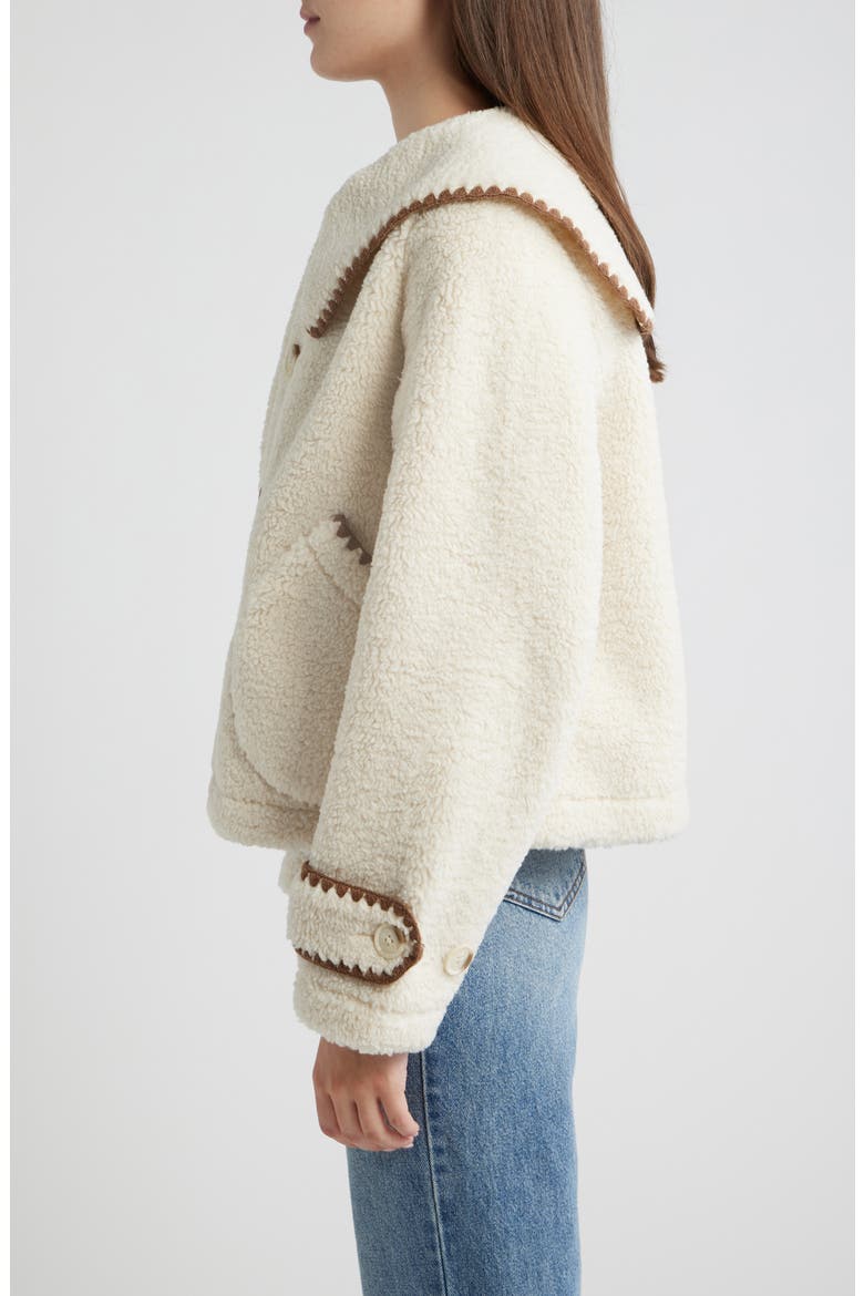 Nikia Fleece Jacket, Alternate, color, CREAM