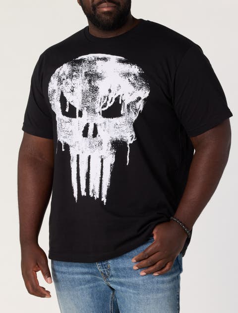 Big & Tall Skull Punisher Graphic Tee