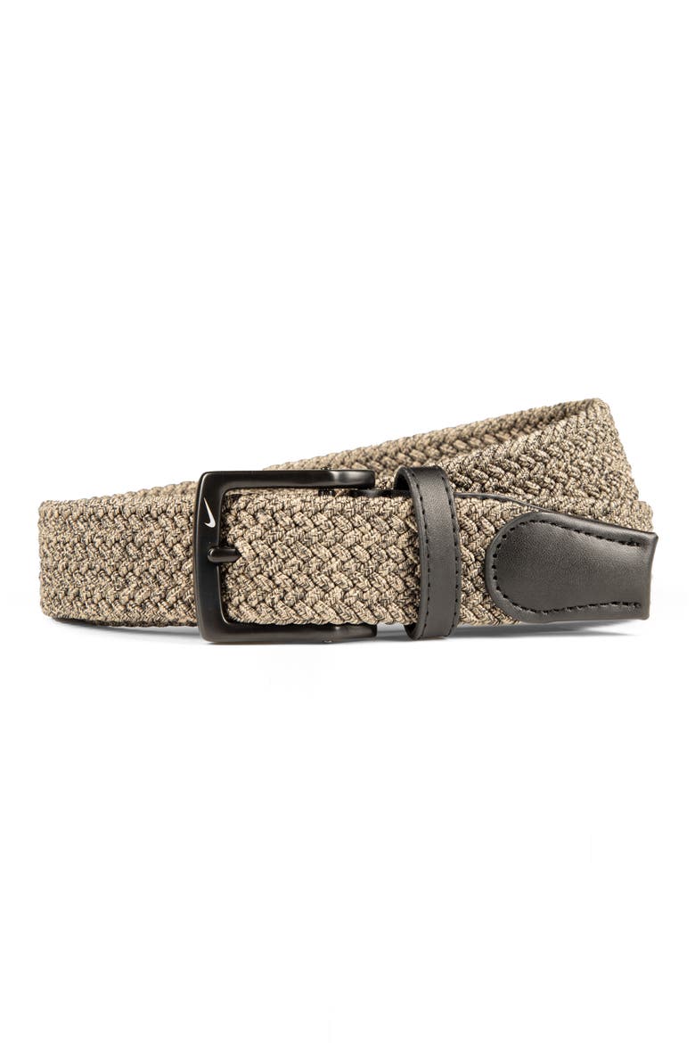 Woven Stretch Belt, Main, color, KHAKI