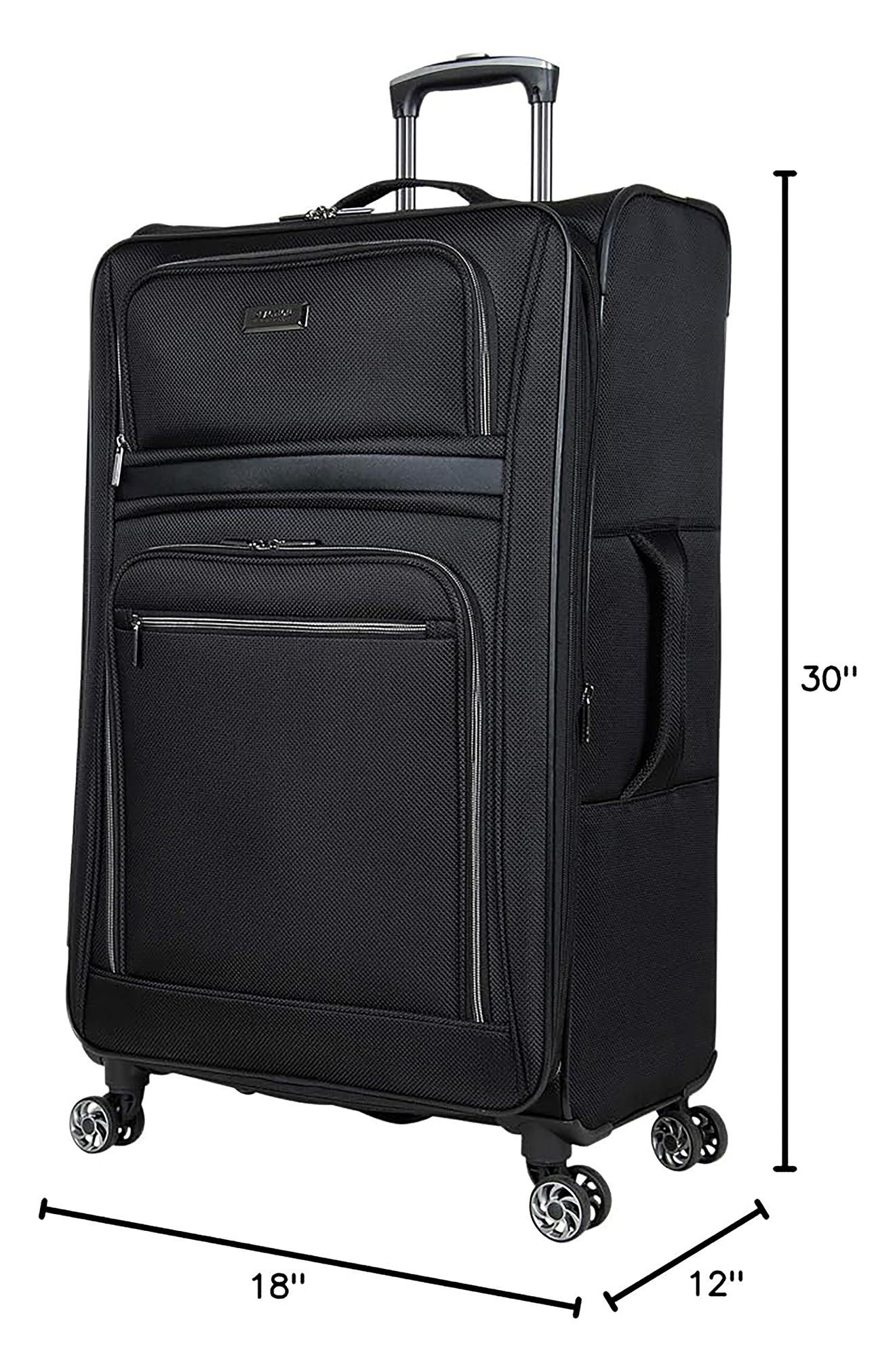 Reaction Kenneth Cole Rugged Roamer 28-Inch Large Expandable Spinner Suitcase, Alternate, color, Black