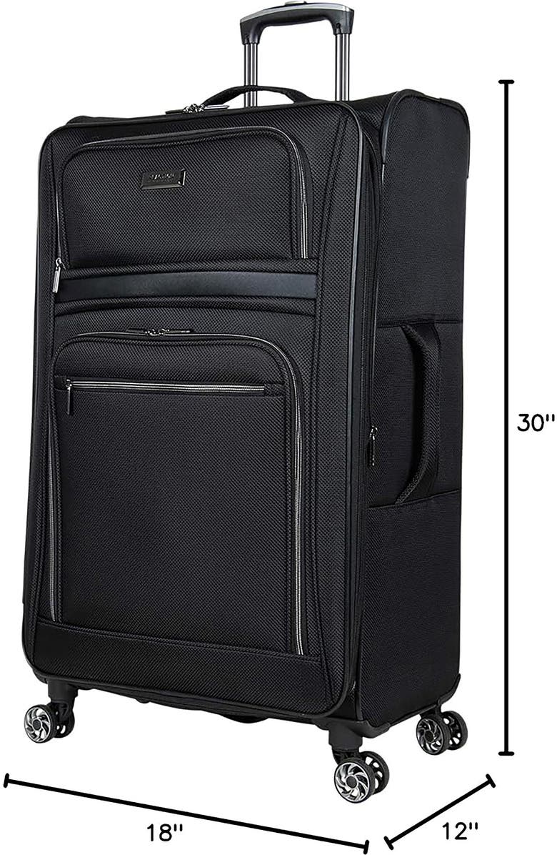 Reaction Kenneth Cole Rugged Roamer 28-Inch Large Expandable Spinner Suitcase, Alternate, color, Black